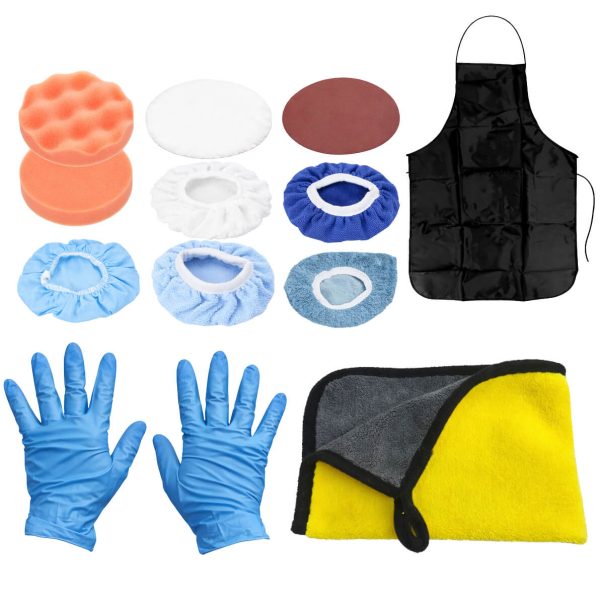 Акумулаторна ексцентрична полирмашина Ø150 мм KraftWorld 21V с 2 батерии и аксесоари