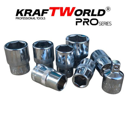 Акумулаторна ударна тресчотка 3/8″ 68Nm KraftWorld с 2 батерии12V