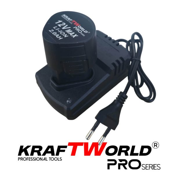 Акумулаторна ударна тресчотка 3/8″ 68Nm KraftWorld с 2 батерии12V