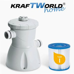 Басейн KraftWorld SteelMax 244×66см с метална рамка + ПОДАРЪК филтърна помпа