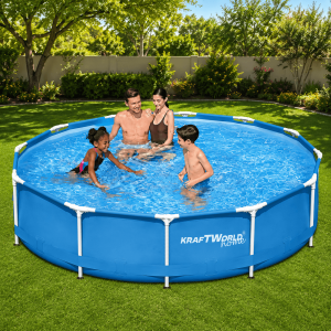 Кръгъл басейн KraftWorld SteelMax 305 см с филтърна помпа