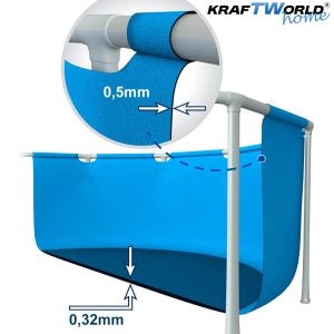 Басейн KraftWorld SteelMax 244×66см с метална рамка + ПОДАРЪК филтърна помпа