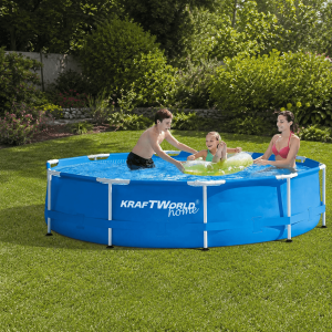 Басейн KraftWorld SteelMax 244×66см с метална рамка + ПОДАРЪК филтърна помпа