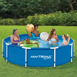 Басейн KraftWorld SteelMax 244×66см с метална рамка + ПОДАРЪК филтърна помпа