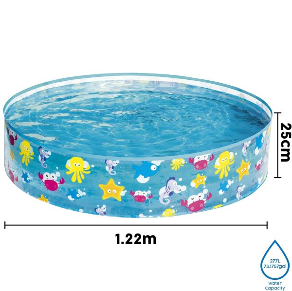 Детски кръгъл басейн Bestway 55028 Fill-N-Fun 122×25 см – твърди стени