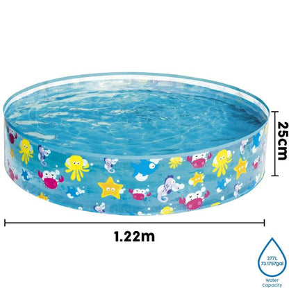 Детски кръгъл басейн Bestway 55028 Fill-N-Fun 122×25 см – твърди стени