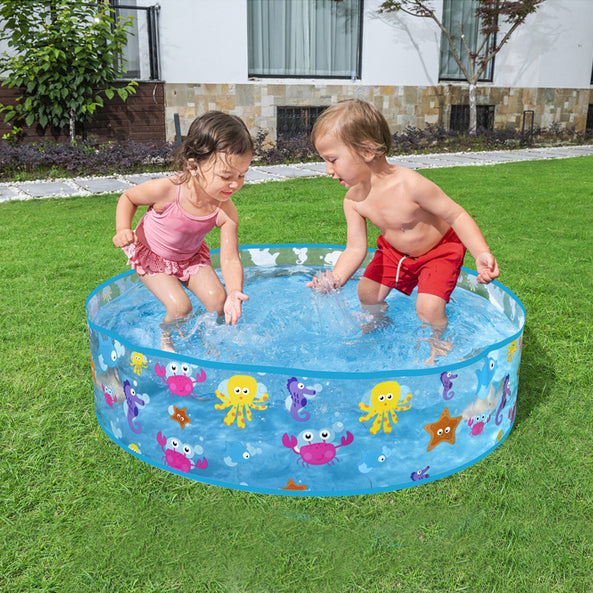 Детски кръгъл басейн Bestway 55028 Fill-N-Fun 122×25 см – твърди стени