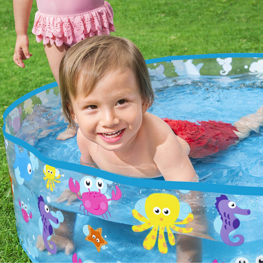 Детски кръгъл басейн Bestway 55028 Fill-N-Fun 122×25 см – твърди стени