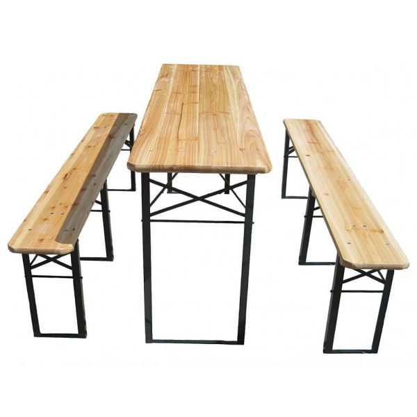 Бирен сет Бавария – градинска маса и 2 пейки, сгъваем комплект
