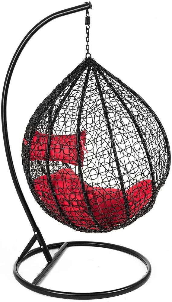 Висящ Ратанов Стол – ГОЛЯМА Градинска Люлка Водоустойчива в 4 Цвята