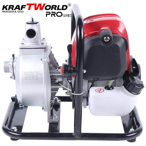 KraftWorld бензинова водна помпа 1″ 4-тактова 5.2HP 74cc до 30м напор