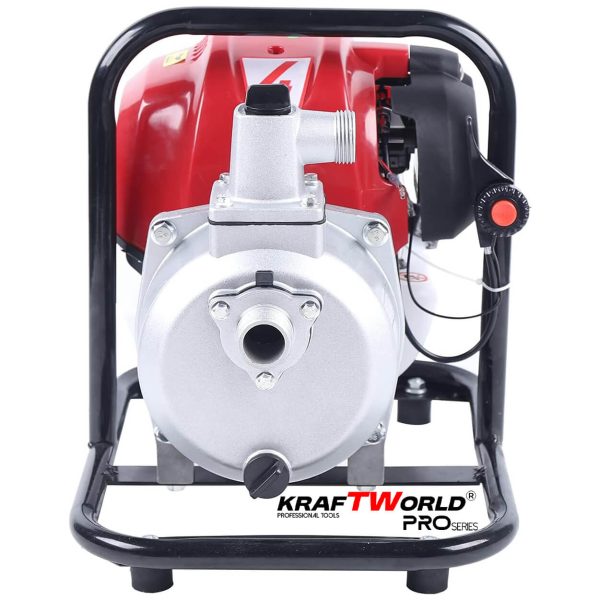 KraftWorld бензинова водна помпа 1″ 4-тактова 5.2HP 74cc до 30м напор