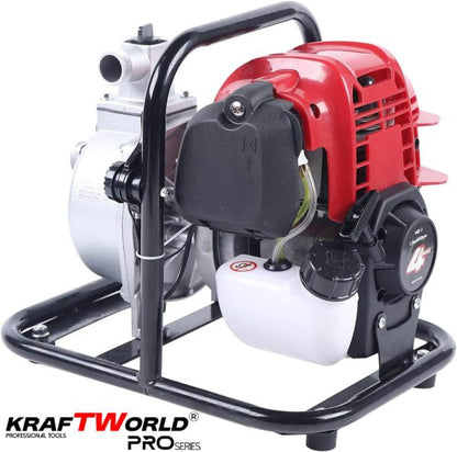KraftWorld бензинова водна помпа 1″ 4-тактова 5.2HP 74cc до 30м напор
