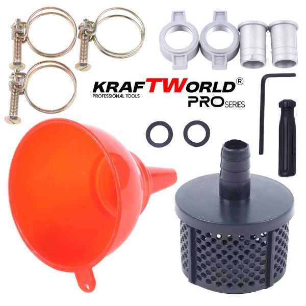 KraftWorld бензинова водна помпа 1″ 4-тактова 5.2HP 74cc до 30м напор