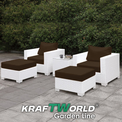 Градински комплект Ница: диван, 2 кресла с подлакътници, 2 без подлакътници, 2 табуретки и маса