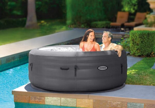 Intex SimpleSpa – Надуваемо Джакузи Ø196 см за 4 души с масажна система и отопление