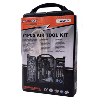 Пневматични инструменти KraftWorld комплект 72 части