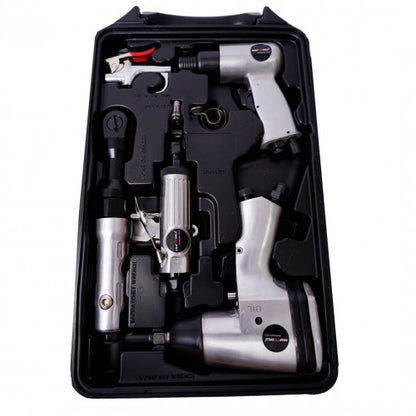 ПРОМО ПАКЕТ Пневматични инструменти 72ч + Компресор за въздух 25л. KraftWorld