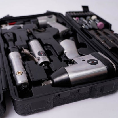 ПРОМО ПАКЕТ Пневматични инструменти 72ч + Компресор за въздух 50л. KraftWorld