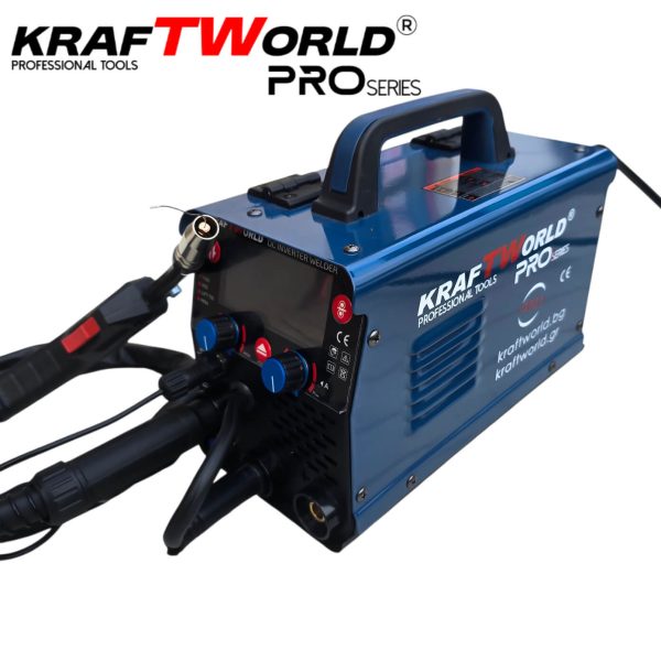 KraftWorld Инверторен Телоподаващ Електрожен 3в1 MIG/MAG/TIG 250A с газ и без газ