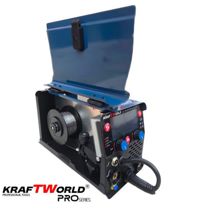 KraftWorld Инверторен Телоподаващ Електрожен 3в1 MIG/MAG/TIG 250A с газ и без газ