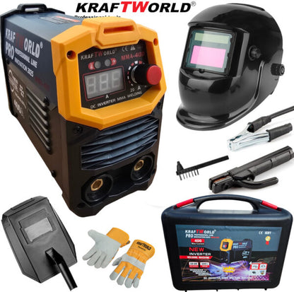 Професионален Инверторен Електрожен + Соларна Маска  – с Дисплей и Куфар