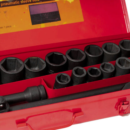 Професионално гедоре 21 части KraftWorld – ударни вложки до 50 мм + метална кутия