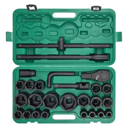 Камионджийско гедоре 26 части KraftWorld – 3/4″ & 1″, ударни вложки 21–65 мм