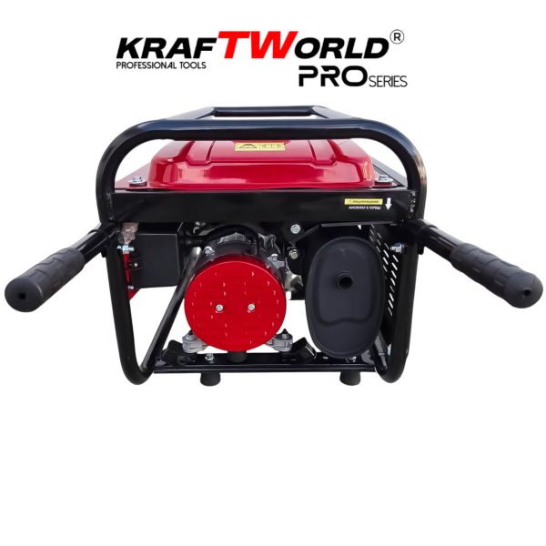 Бензинов Четиритактов генератор KraftWorld 4.5 kW с колела и дръжки