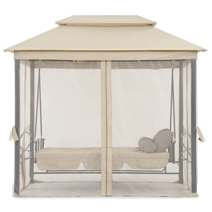 Луксозна градинска люлка Marbella с шатра и мрежа – трансформираща се в легло