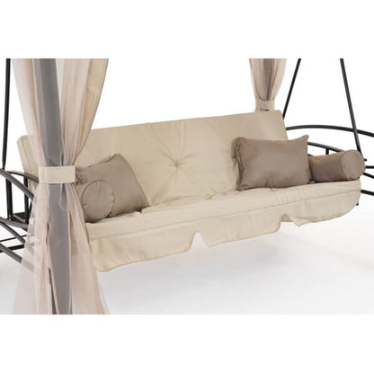Луксозна градинска люлка Marbella с шатра и мрежа – трансформираща се в легло