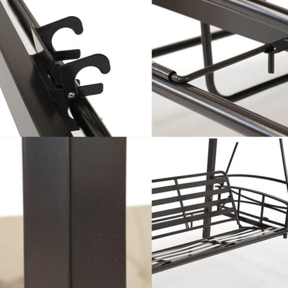 Луксозна градинска люлка Marbella с шатра и мрежа – трансформираща се в легло