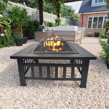 Градинска маса 3в1 KraftWorld Garden Line – BBQ, камина, ледарка
