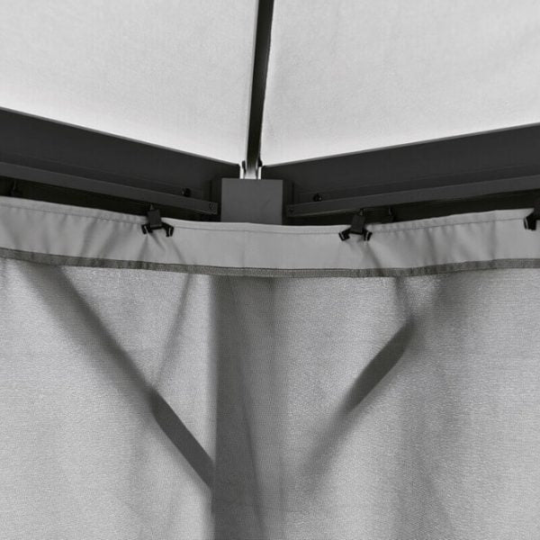 Градински павилион Palermo 3×3м с комарници, завеси и стабилна метална рамка