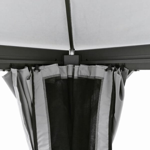 Градински павилион Palermo 3×3м с комарници, завеси и стабилна метална рамка