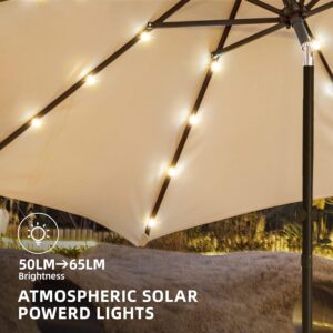 Висококачествен 3M Чадър с LED Светлини и UV Защита – Стилен Комфорт на Открито!