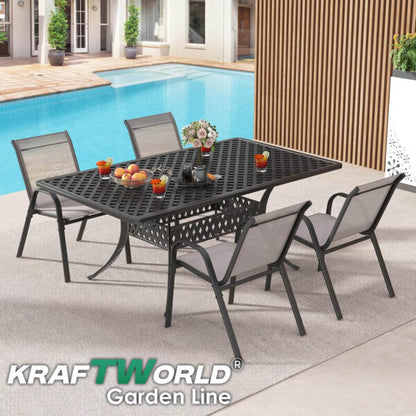 Градински Метален Стол с текстилна седалка Capri – устойчив и елегантен