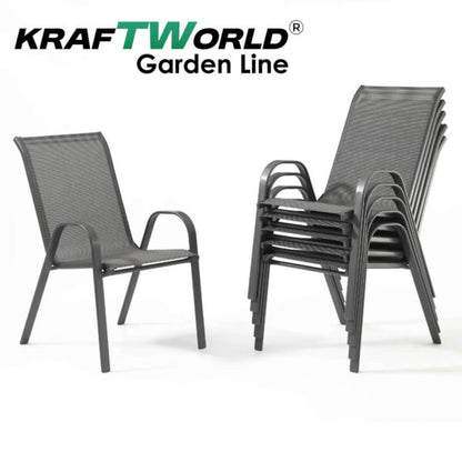 Градински комплект Sorento – маса 80×80 см + 4 метални стола