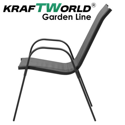 Градински Метален Стол с текстилна седалка Capri – устойчив и елегантен