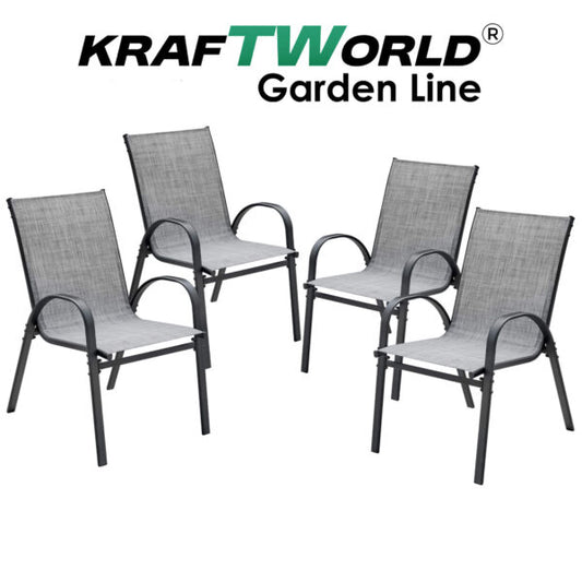 Градински Метален Стол с текстилна седалка Capri – устойчив и елегантен