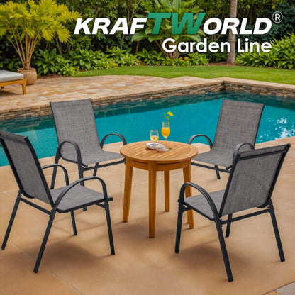 Градински Метален Стол с текстилна седалка Capri – устойчив и елегантен