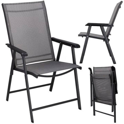 Градински стол Позитано – Kraftworld Garden сгъваем, дишащ, с регулируема облегалка,за градина и къмпинг