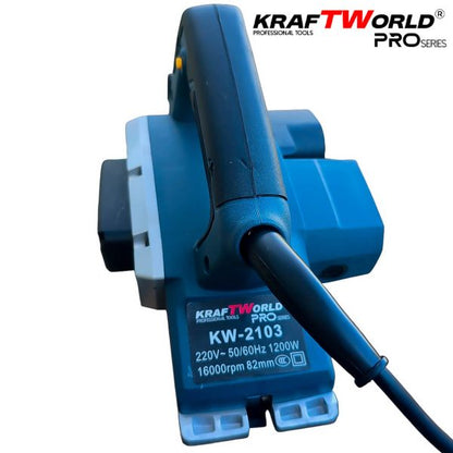 Електрическо Гредово Ренде 800W KraftWorld – 82 мм, 0–2,5 мм дълбочина, 16 000 об./мин