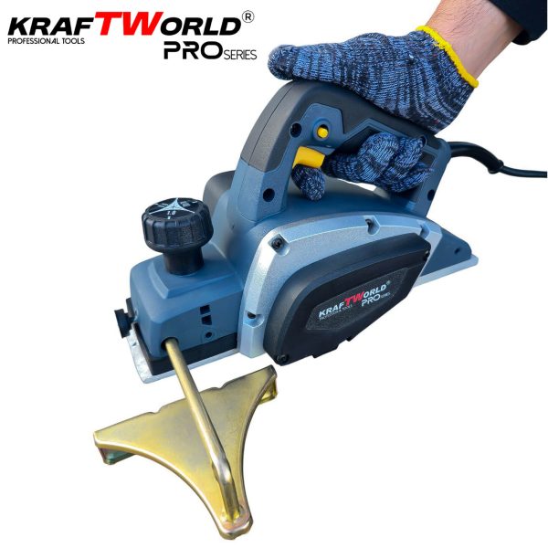 Електрическо Гредово Ренде 800W KraftWorld – 82 мм, 0–2,5 мм дълбочина, 16 000 об./мин