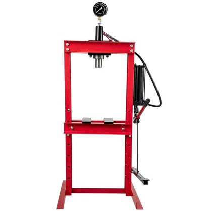 Хидравлична преса с педал 12 тона – манометър, стоманена рамка