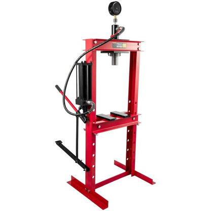 Хидравлична преса с педал 12 тона – манометър, стоманена рамка