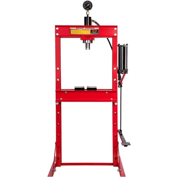 Хидравлична преса с педал 20 тона – манометър, регулируема маса