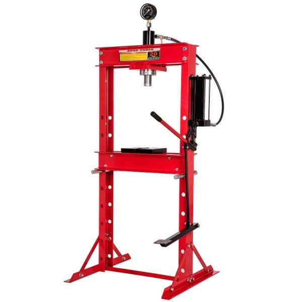 Хидравлична преса с педал 30 тона – манометър, регулируема маса