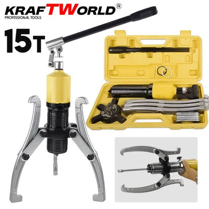 Професионална Хидравлична скоба KraftWorld 15T – за лагери, фланци и зъбни колела