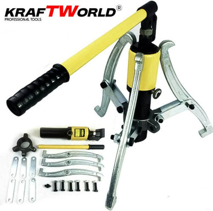 Професионална Хидравлична скоба KraftWorld 15T – за лагери, фланци и зъбни колела